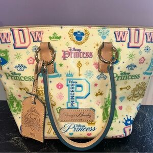 Dooney & Bourke Cream Multi 2013 1/2 Marathon Disney Princess Shopper Tote